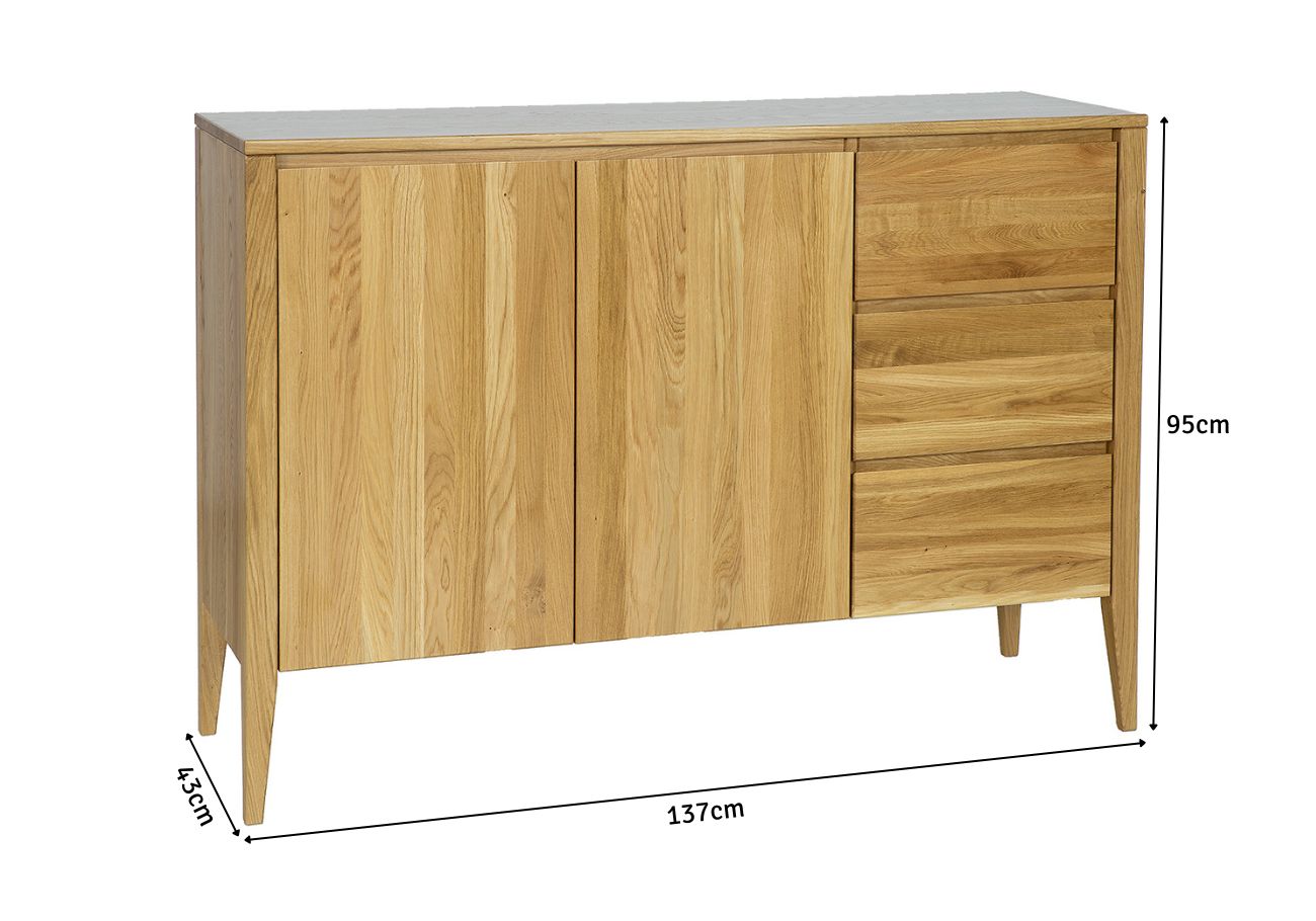 Ąžuolinė Komoda Retro KD338