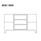 Ąžuolinė Komoda Retro KD330 4 Ąžuolinė Komoda Retro KD330