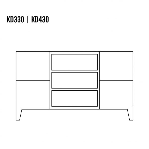 Ąžuolinė Komoda Retro KD330