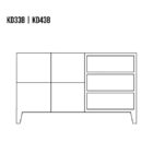 Ąžuolinė Komoda Retro KD338 4 Ąžuolinė Komoda Retro KD338