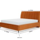 a bed with measurements on it