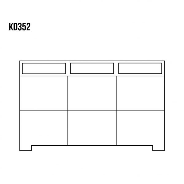 Ąžuolinė komoda Classic KD352