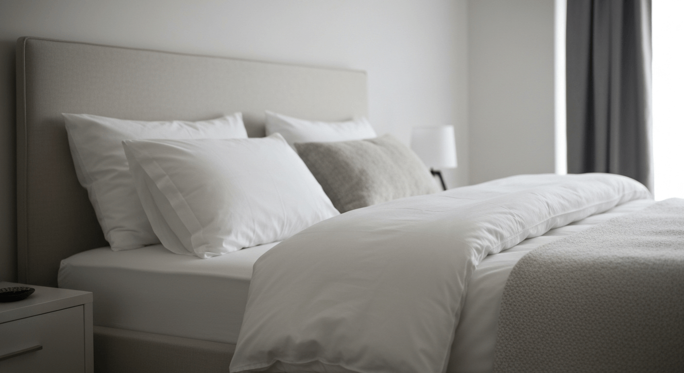 lino patalynė vasarai miegamajame su natūraliu vėsinimu