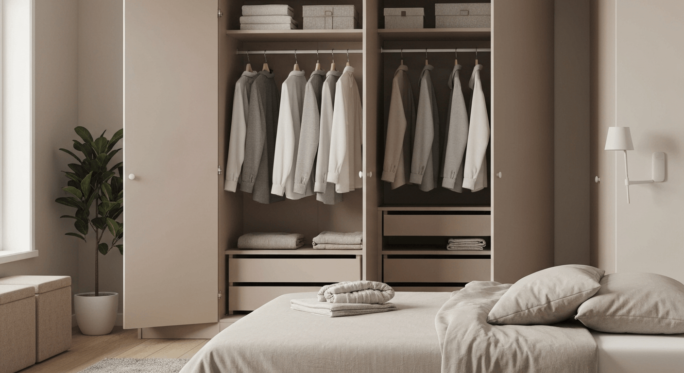 drabužių kabykla miegamajam spinta su integruota kabykla