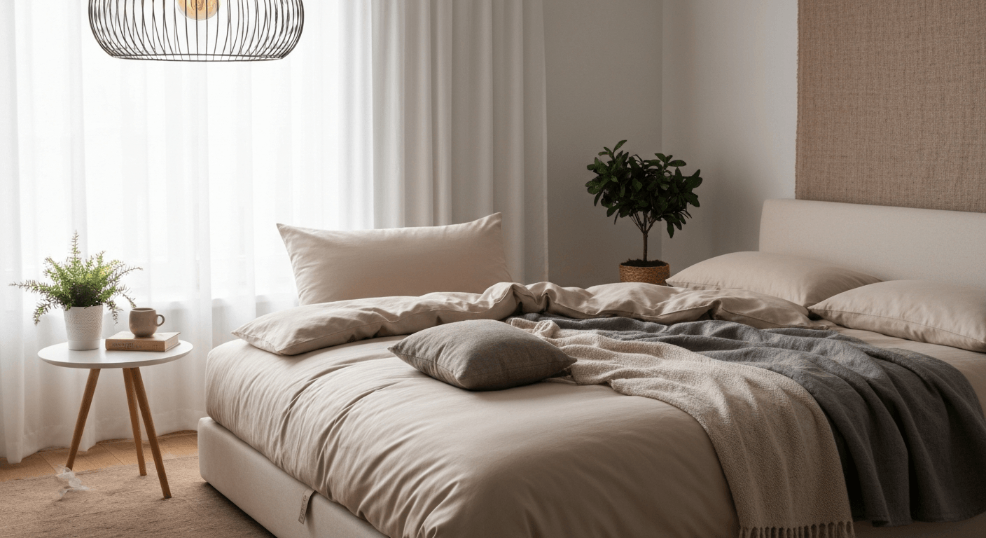 miegamojo apšvietimas su LED juostomis ir išmaniaisiais sprendimais