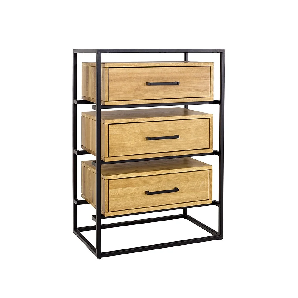 KD370 Metalinė-Ąžuolinė Komoda METAL KD370